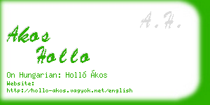 akos hollo business card